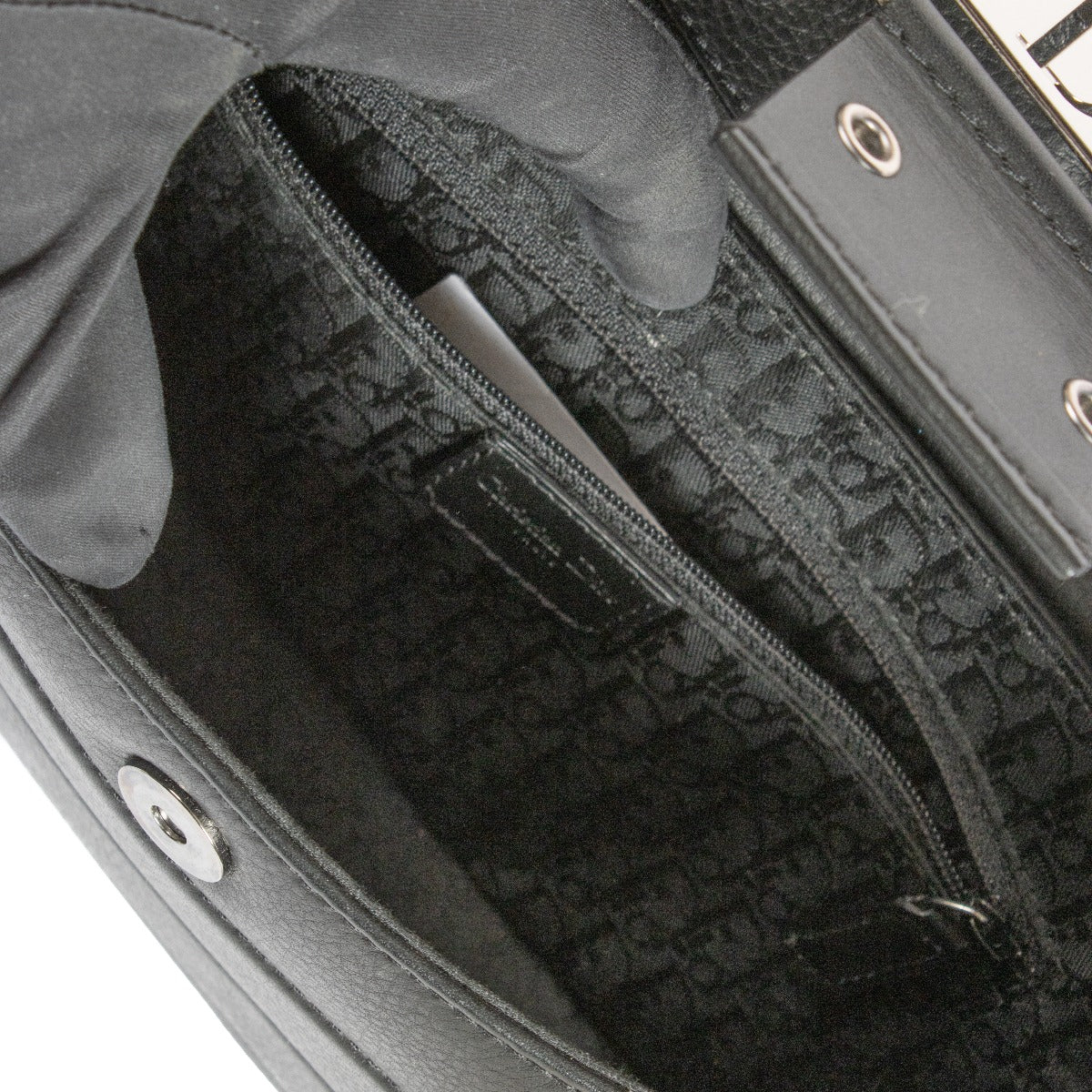 Christian Dior Zwarte Leren Street Chic Columbus Avenue Tas