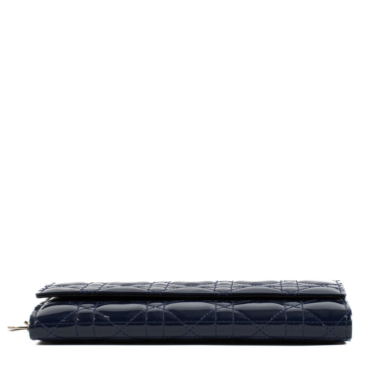 Christian Dior Blue Patent Leather Lady Dior Pouch
