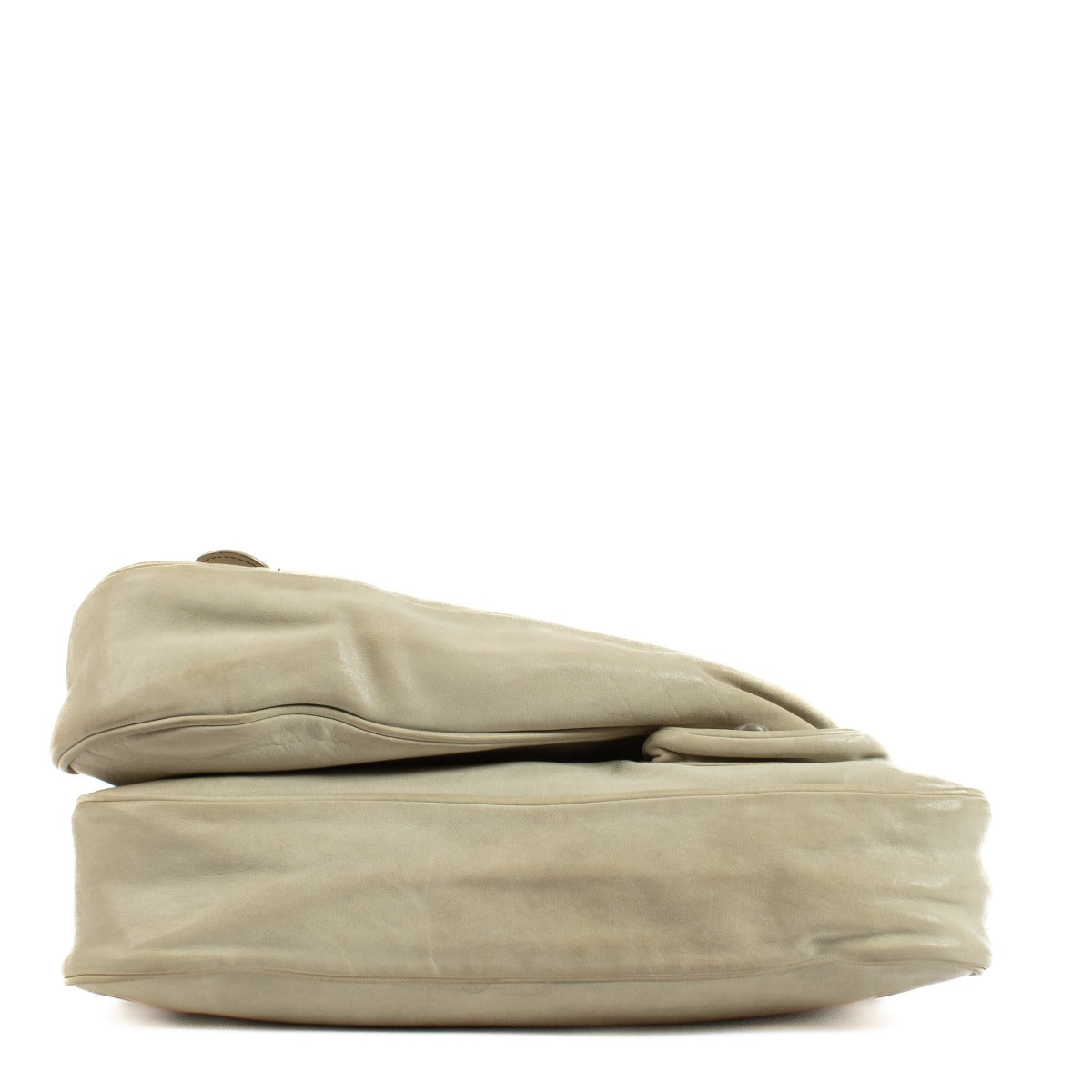 Sac porté épaule Christian Dior Gaucho large en toile beige