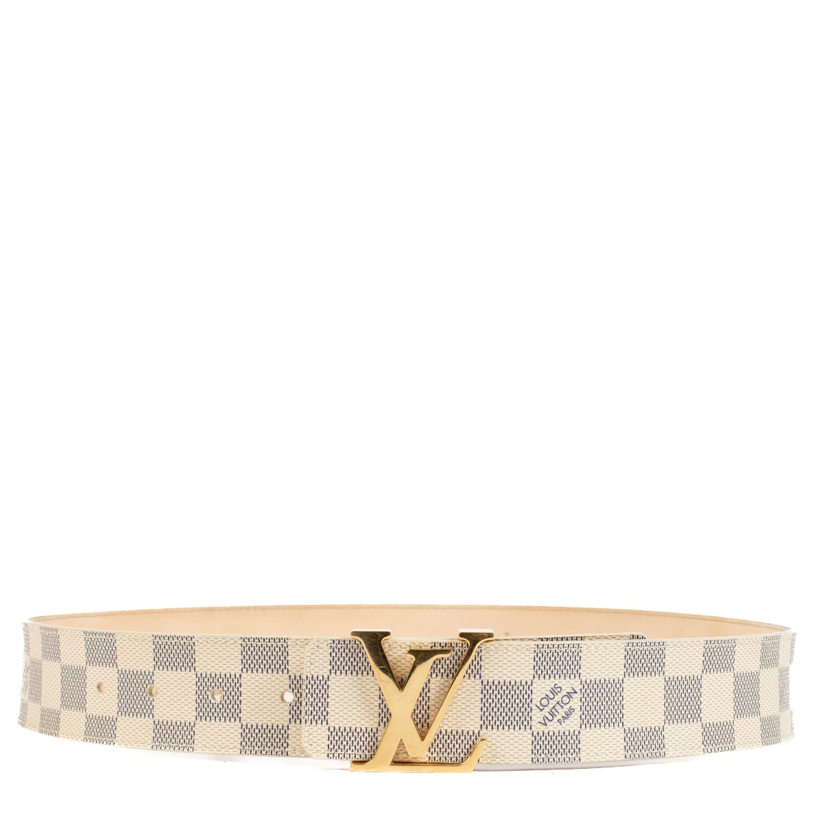Ceinture Louis Vuitton Damier Azur Initiales - Taille 85