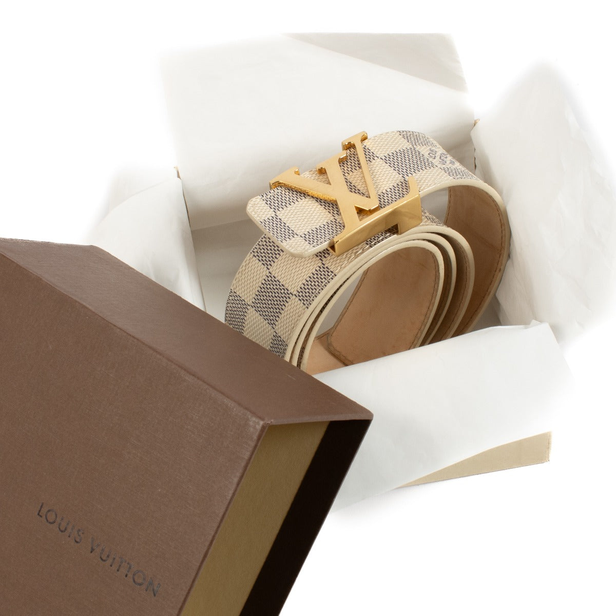 Louis Vuitton Damier Azur Initials Belt