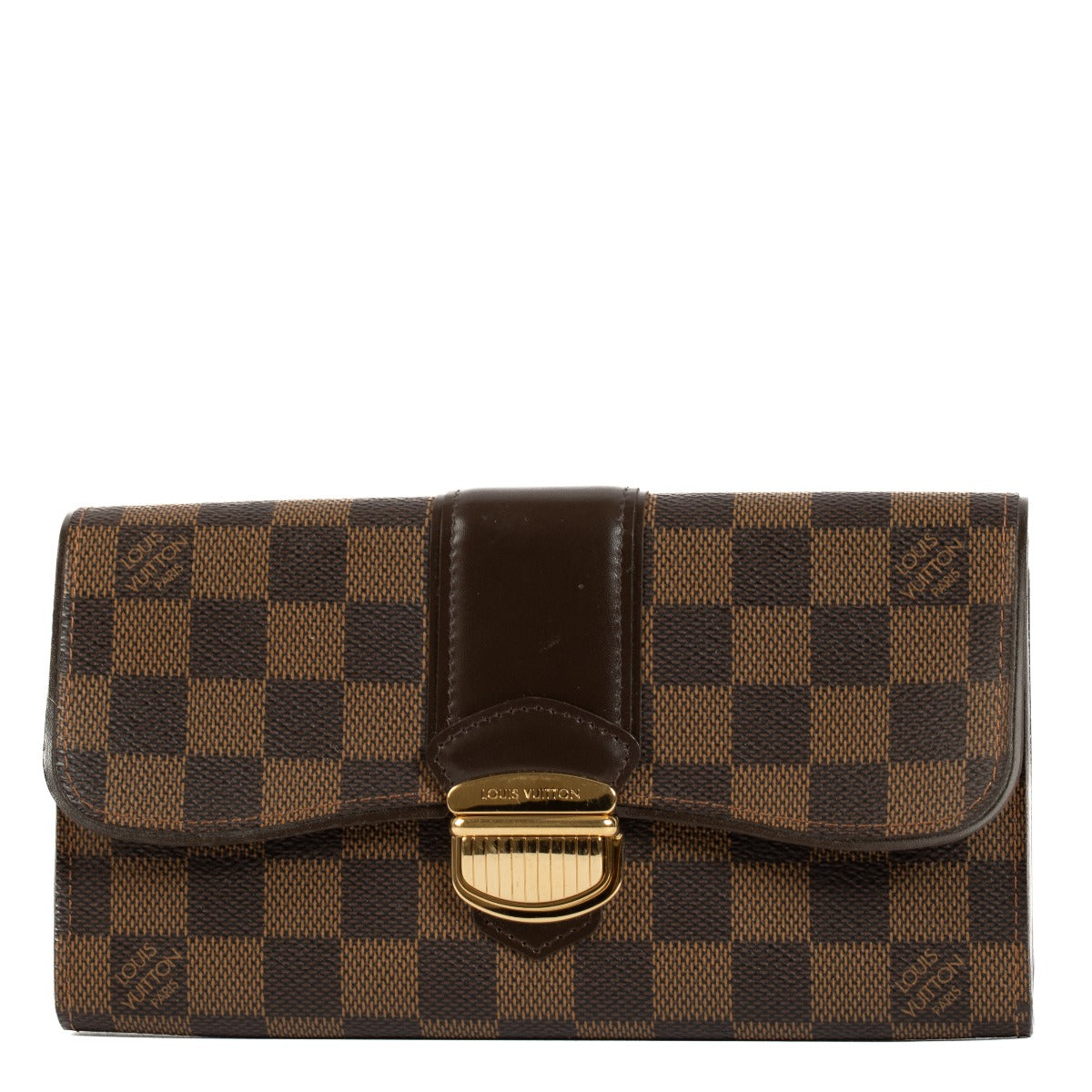 Louis Vuitton Damier Ebene Portefeuille Sistina Long Wallet