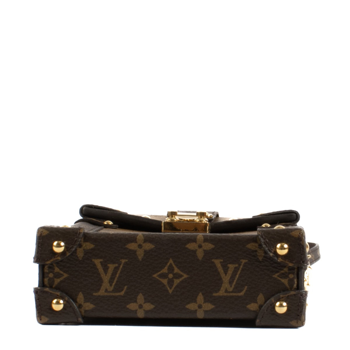 Shop safe online at Labellov in Antwerp, Brussels and Knokke this 100% authentic second hand Louis Vuitton Monogram Vertical Trunk Pochette Bag