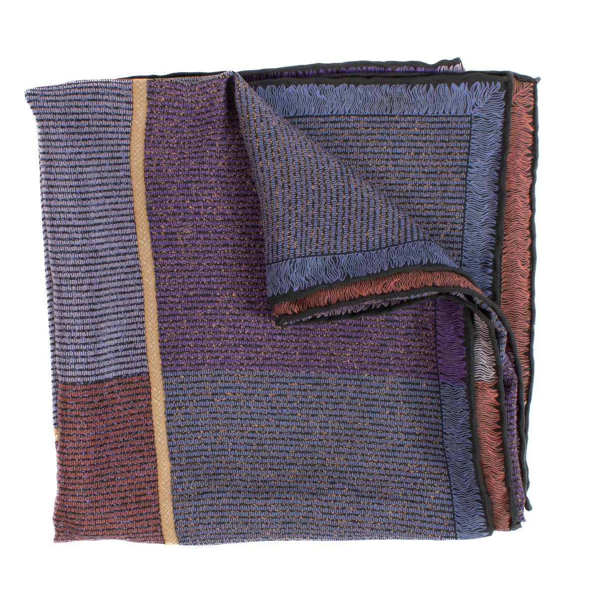 Foulard Chanel en soie imprimée violette 90