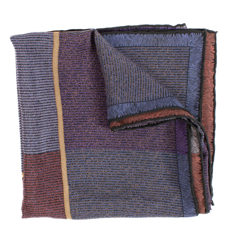 Chanel Purple Printed Silk 90 Scarf