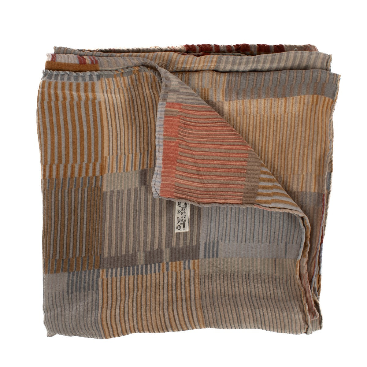 Delvaux Multicolor Striped Silk Scarf