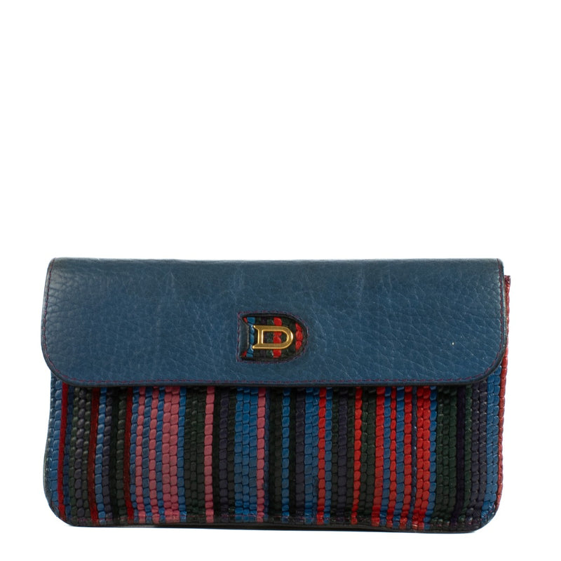Delvaux Multicolor Toile de Cuir Vintage Pouch