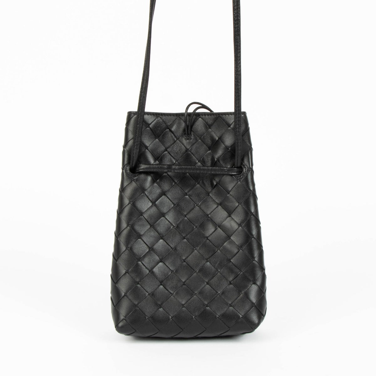 Bottega Veneta Black Andiamo Phone Pouch Crossbody Bag