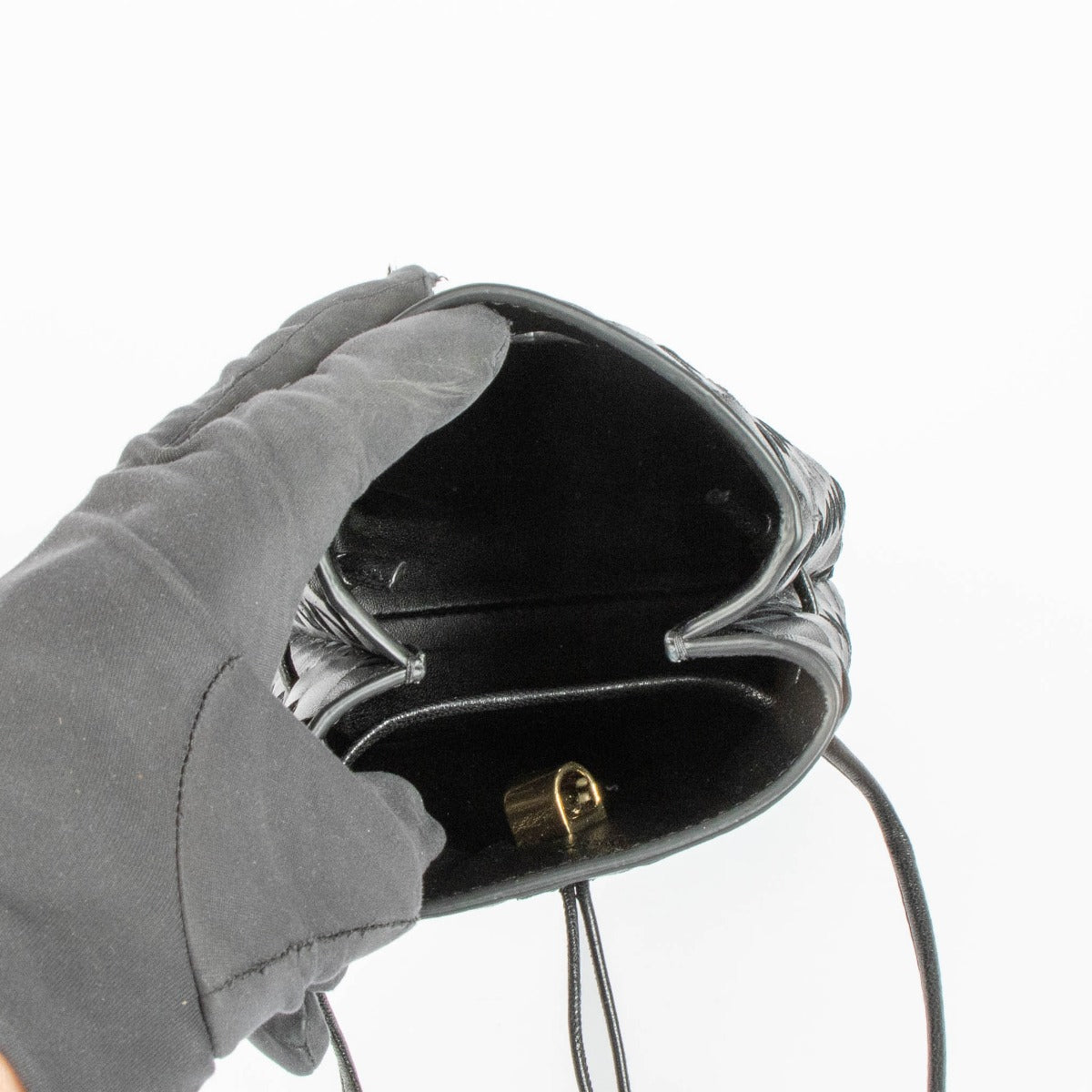 Bottega Veneta Black Andiamo Phone Pouch Crossbody Bag