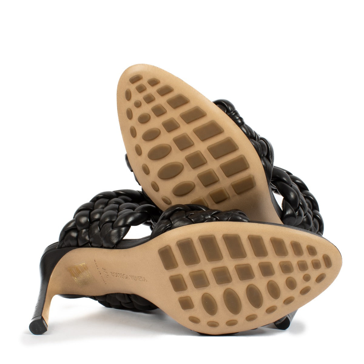 100% authentic pre loved Bottega Veneta Black Leather Curve Sandals - Size 37 1/2 on Labellov.com