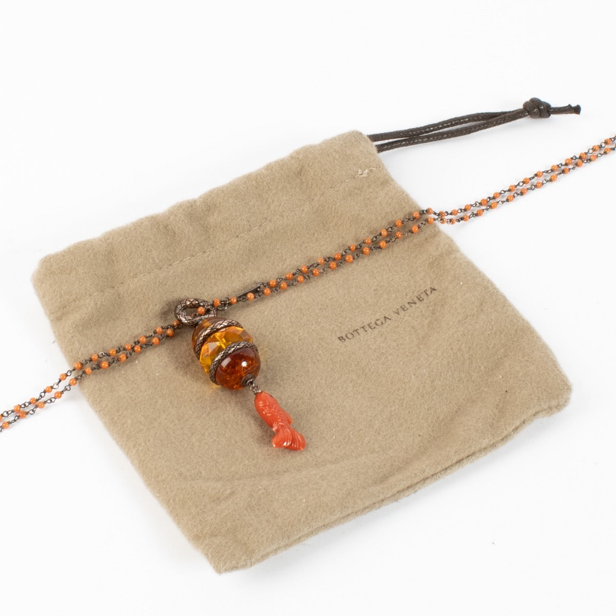 Authentic second hand Bottega Veneta Red Chain Necklace on Labellov.com
