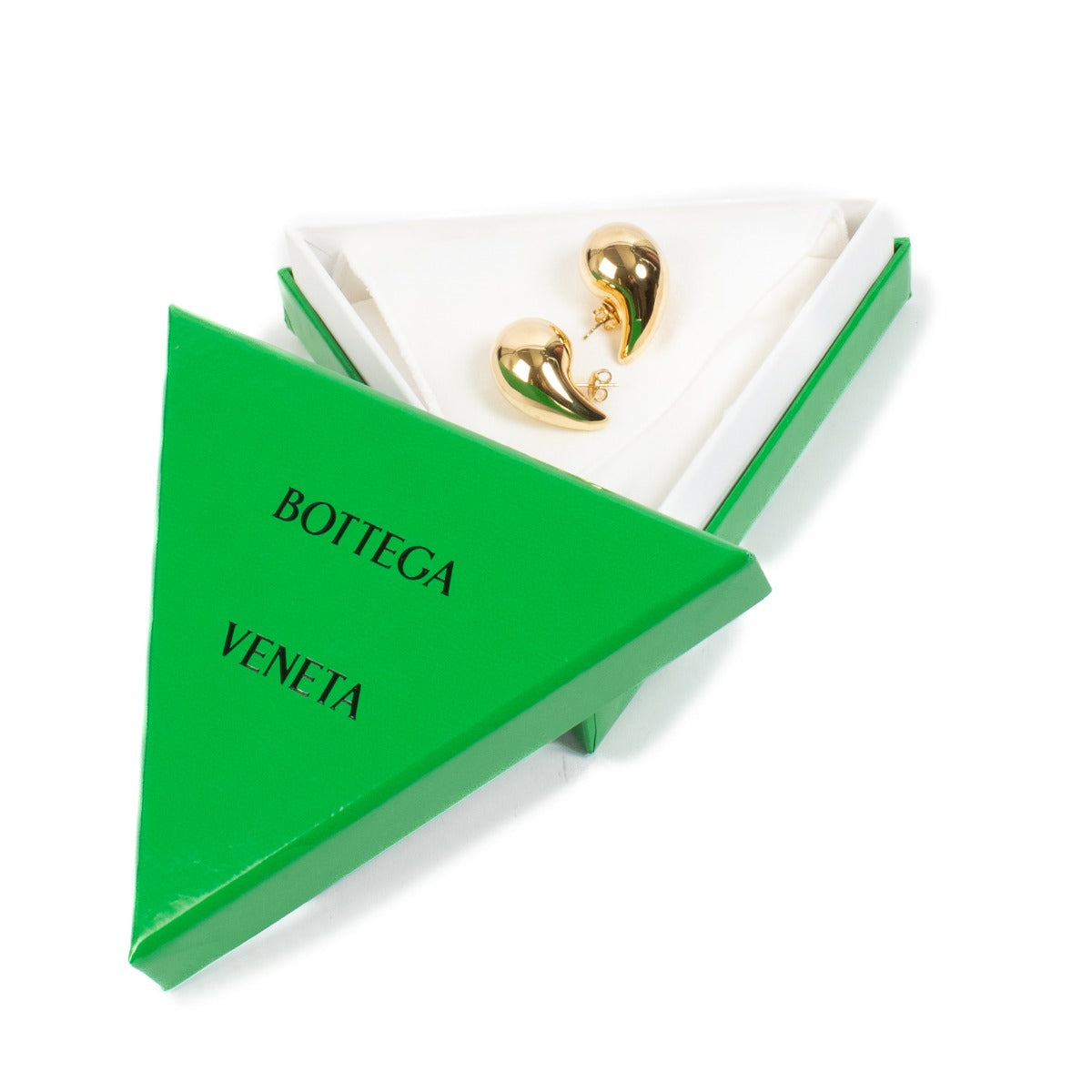 Bottega Veneta Boucles d'oreilles pendantes dorées petites