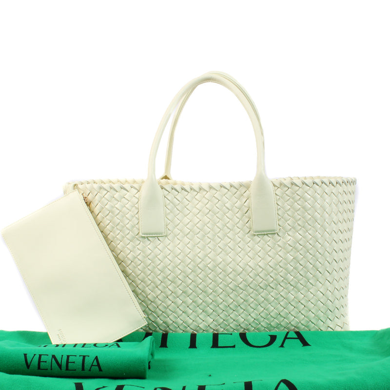 Bottega Veneta Lemon Washed Medium Cabat Bag