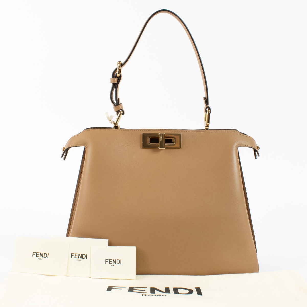 Authentic second hand Fendi Capuccino Peekaboo Bag on Labellov.com