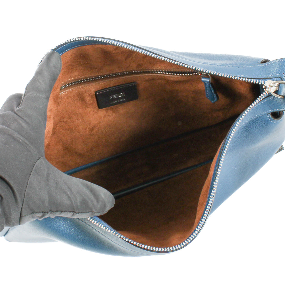 Sac moyen Fendi Simply bleu sarcelle