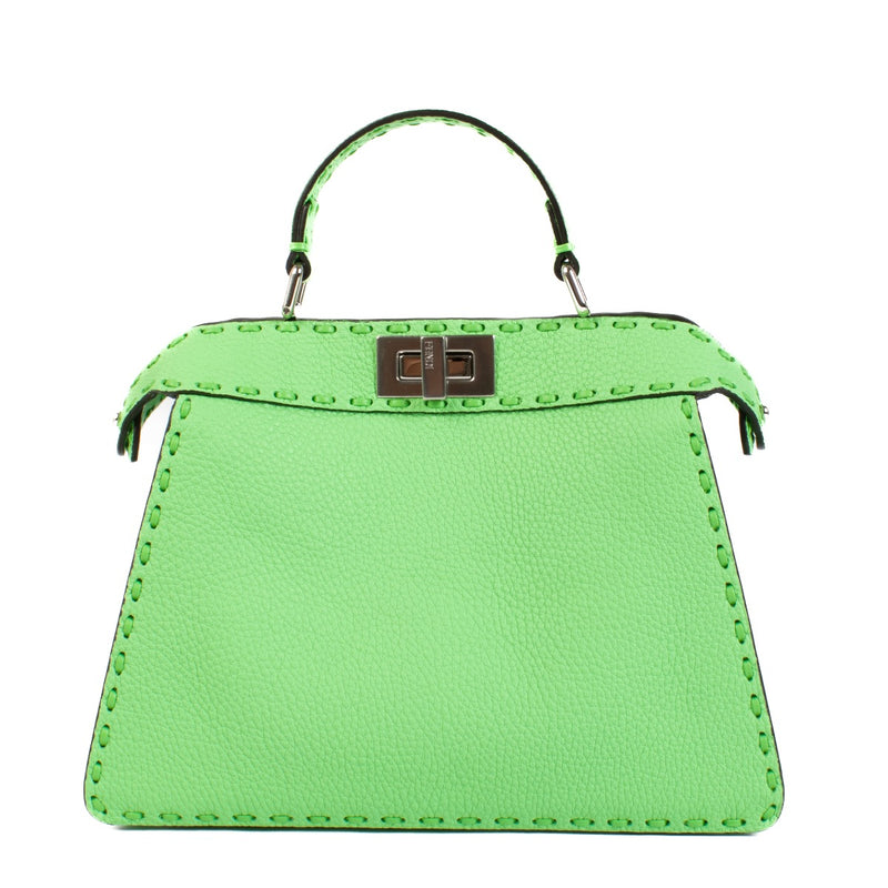 Shop safe online at Labellov in Antwerp, Brussels and Knokke this 100% authentic second hand Fendi Edamame Green Small Peekaboo Iseeu