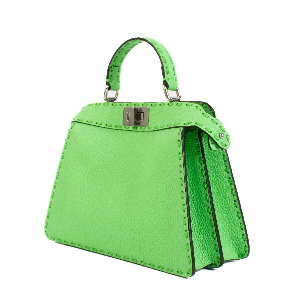 Shop safe online at Labellov in Antwerp, Brussels and Knokke this 100% authentic second hand Fendi Edamame Green Small Peekaboo Iseeu