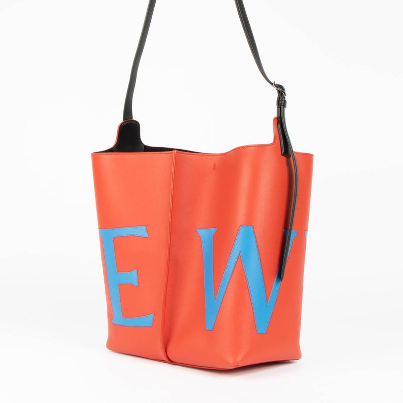 Shop the authentic Loewe Red Logo Bilbao Large Bucket Bag second hand on Labellov.com