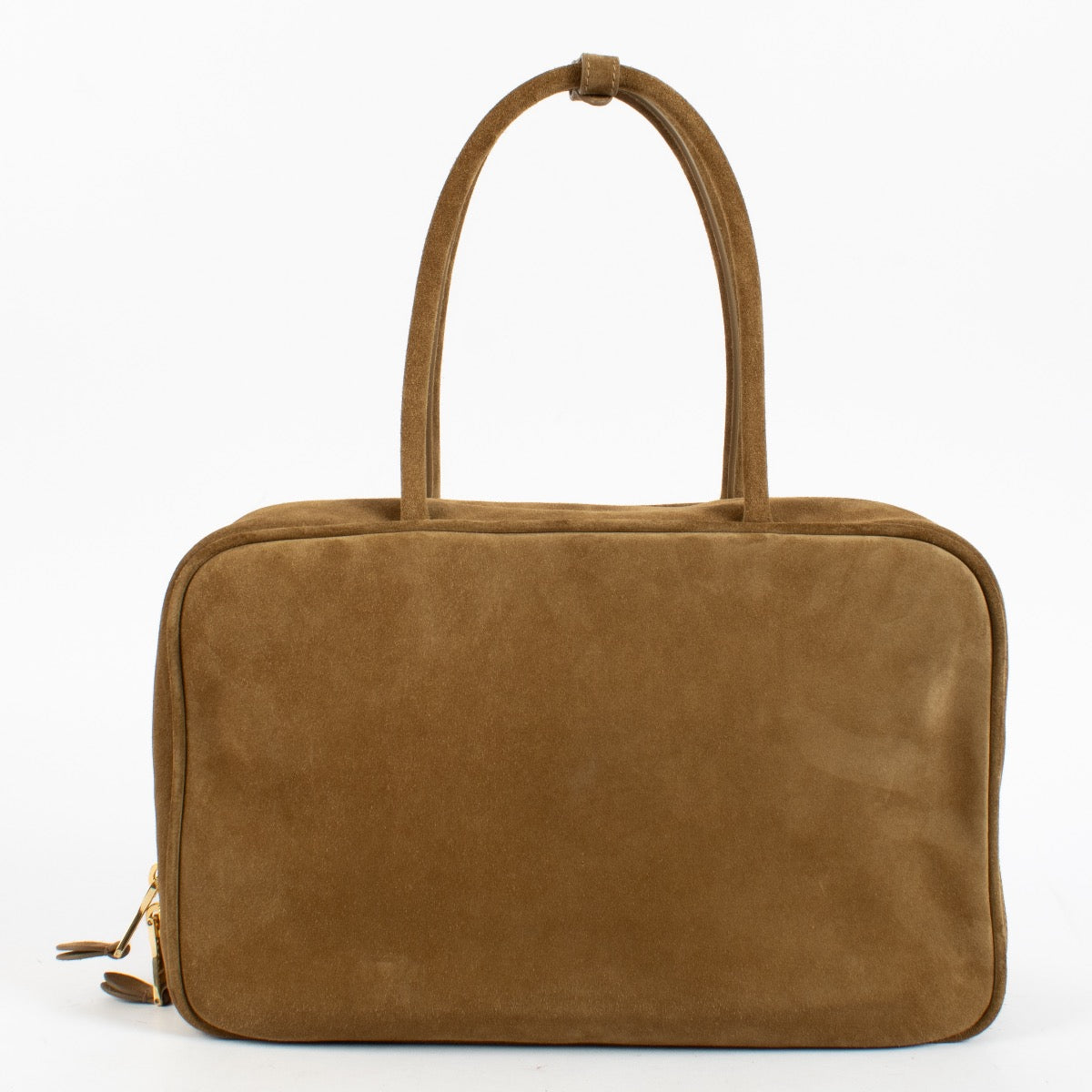 Authentic Second Hand Miu Miu Olive Green Suede Beau Bag on Labellov.com