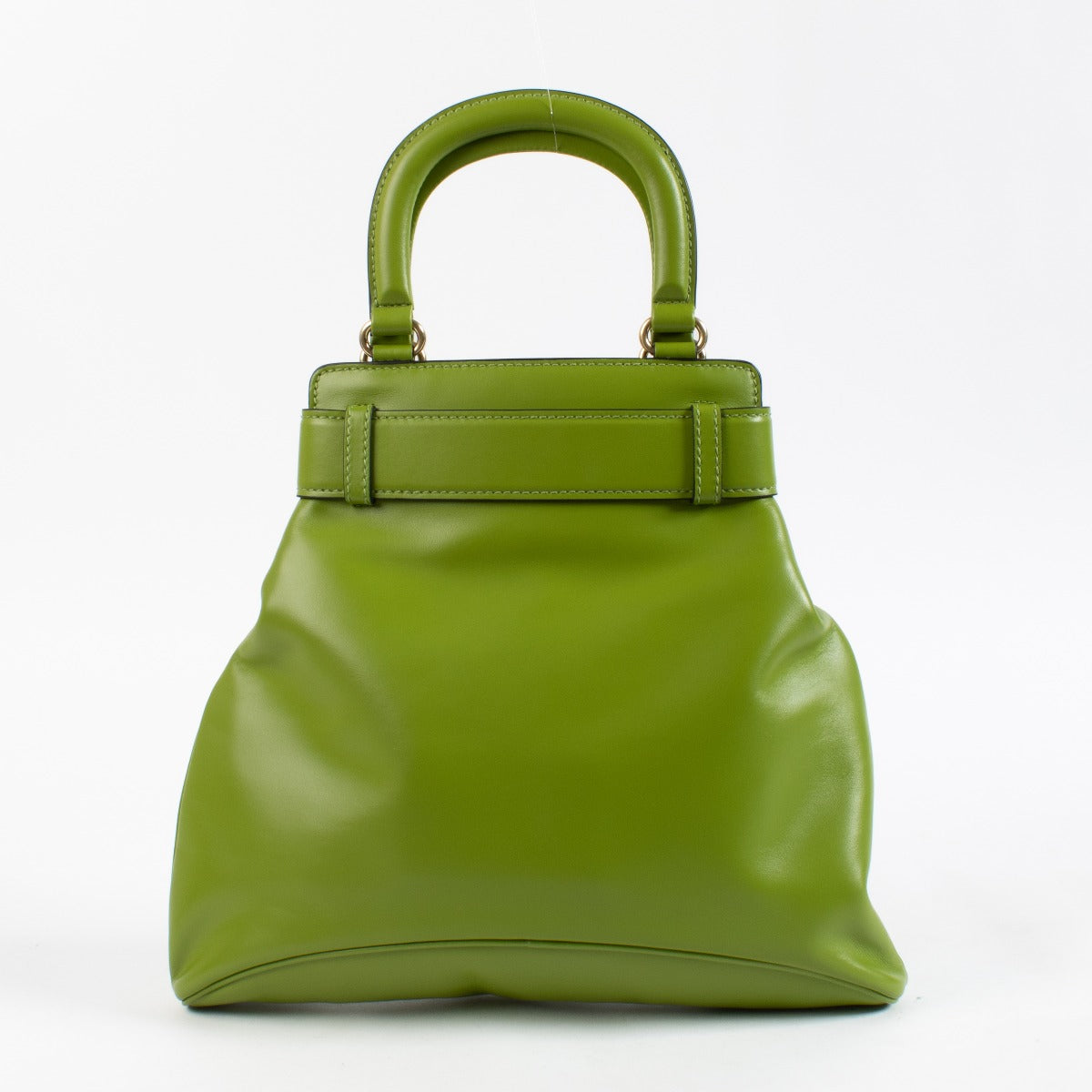 Sac Carey moyen en veau souple vert fougère Prada
