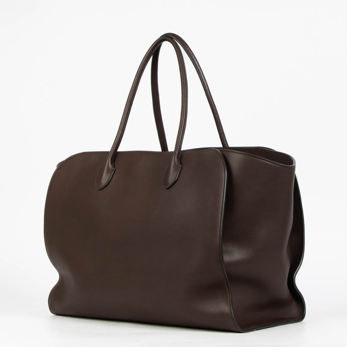 Authentic The Row Deep Brown Calfskin Marlo 17 Bag on Labellov.com