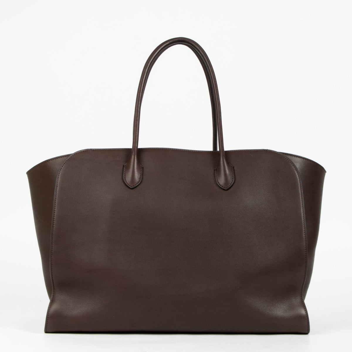 Authentic The Row Deep Brown Calfskin Marlo 17 Bag on Labellov.com