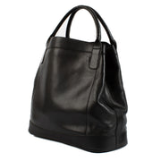 Delvaux 1960s Black Leather Vintage Tote Bag