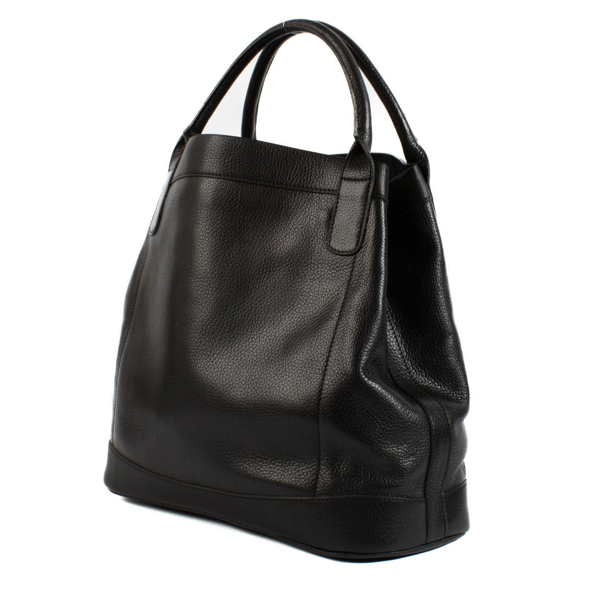 Delvaux 1960s Black Leather Vintage Tote Bag