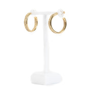 Shop safe online at Labellov in Antwerp, Brussels and Knokke this 100% authentic second hand Christian Dior Gold Crystal Hoop Earrings