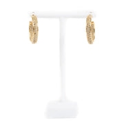 Shop safe online at Labellov in Antwerp, Brussels and Knokke this 100% authentic second hand Christian Dior Gold Crystal Hoop Earrings