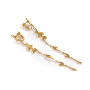 Shop safe online at Labellov in Antwerp, Brussels and Knokke this 100% authentic second hand Christian Dior Gold Flame Pendant Clip On Earrings