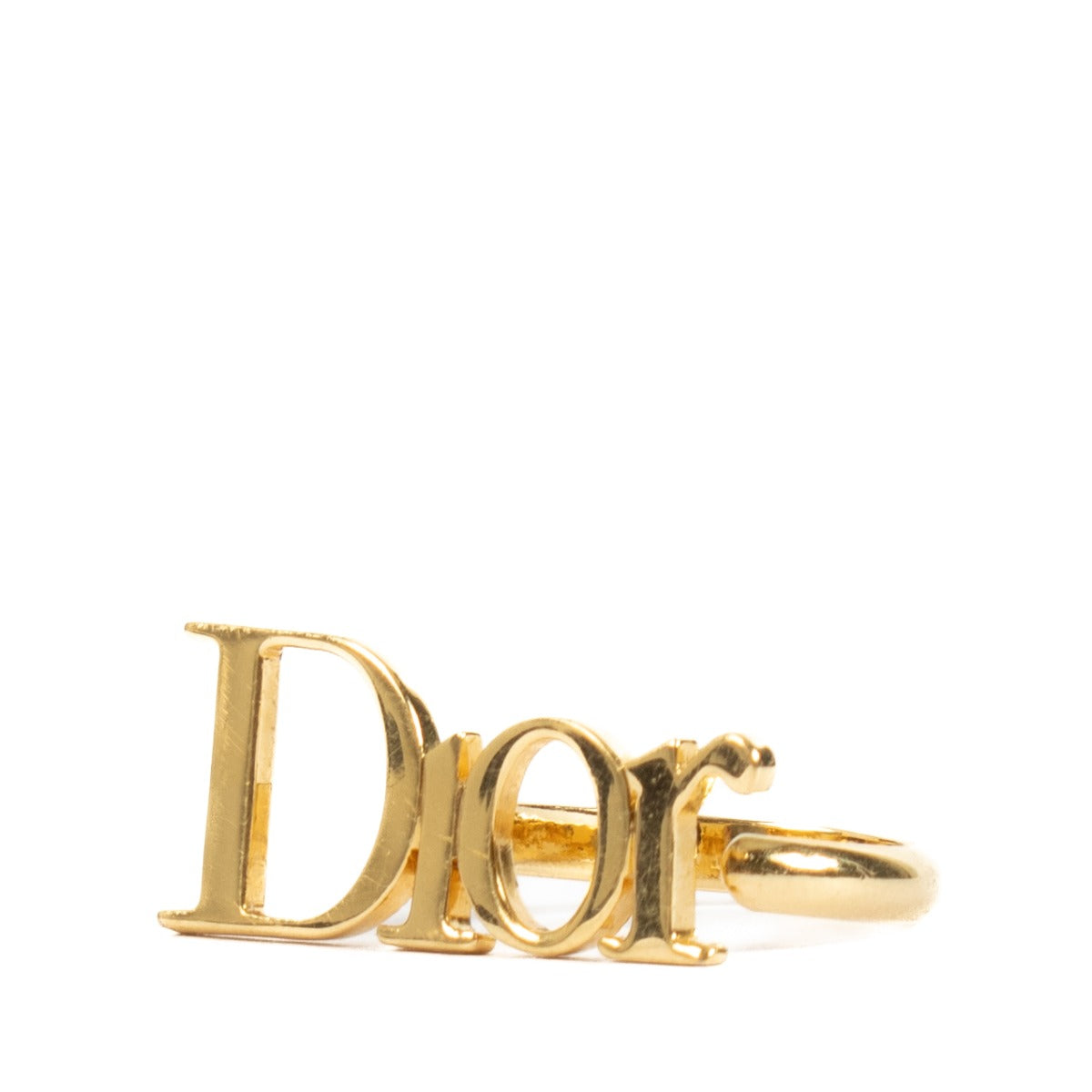 Shop safe online at Labellov in Antwerp, Brussels and Knokke this 100% authentic second hand Christian Dior by John Galliano Gold Logo Ring - Size 56