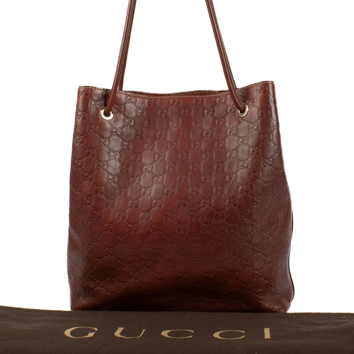 Shop 100% authentic second-hand Gucci Red Leather Guccissima Tote Bag on Labellov.com