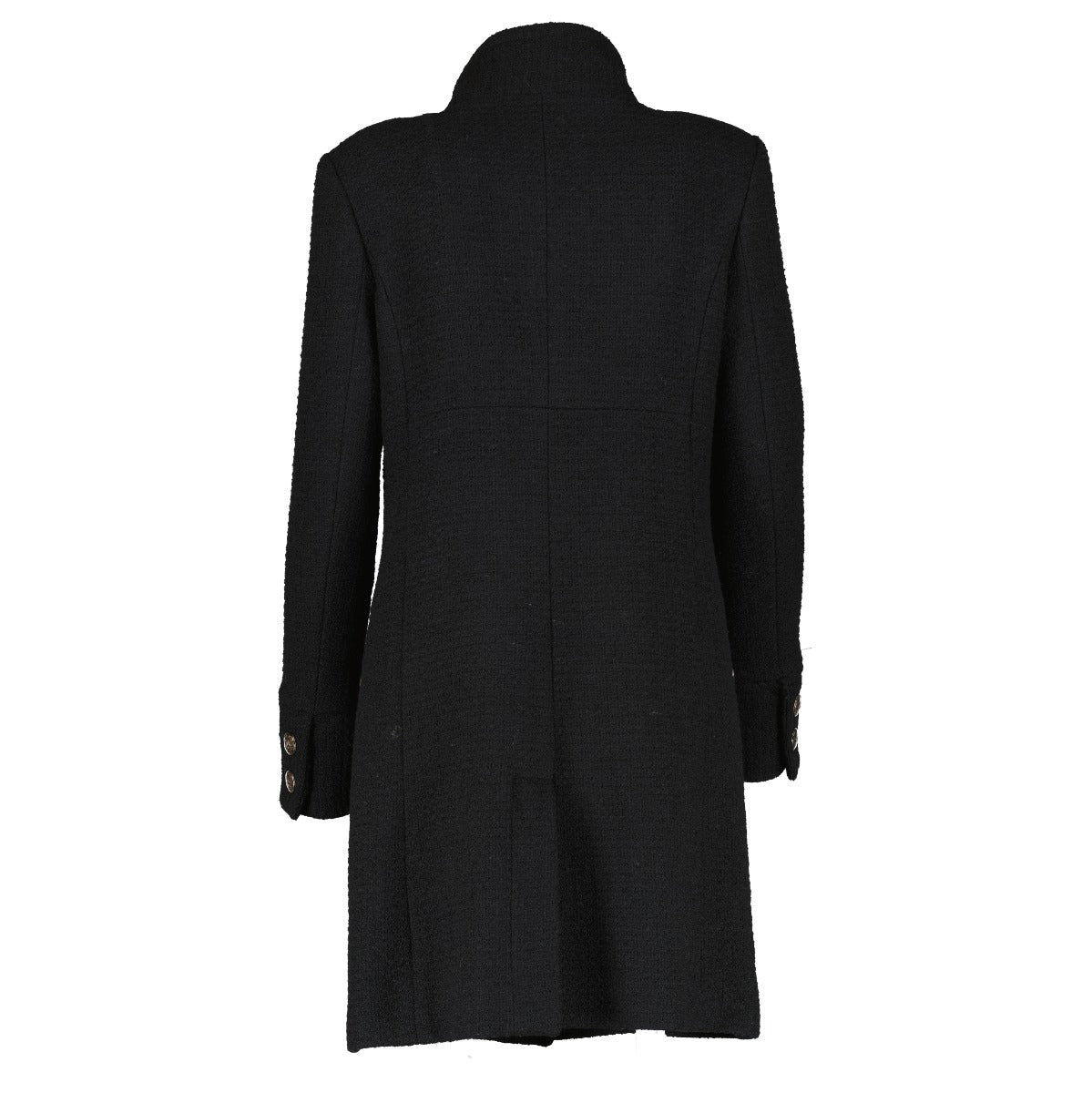 Shop 100% authentic secondhand Chanel 14A Tweed Black Coat - Size 38 on Labellov.com