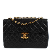 shop 100% authentic second hand Chanel Black Vintage Maxi Classic Flap Bag on Labellov.com