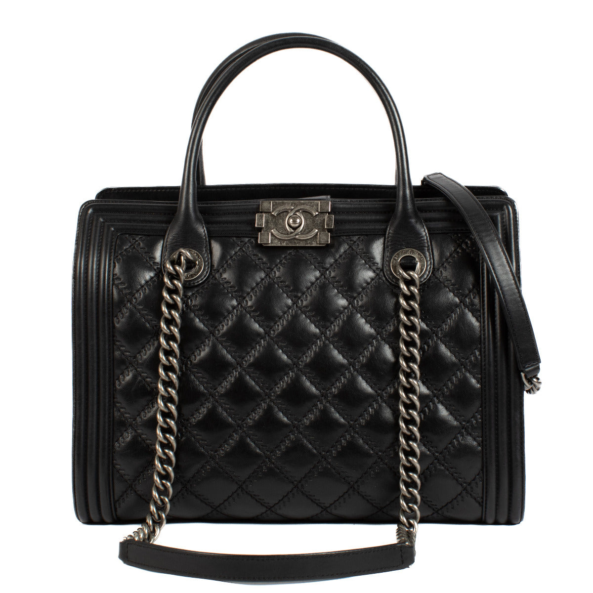 Chanel Black Boy Tote Shopper Bag