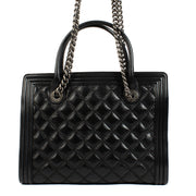 Chanel Black Boy Tote Shopper Bag