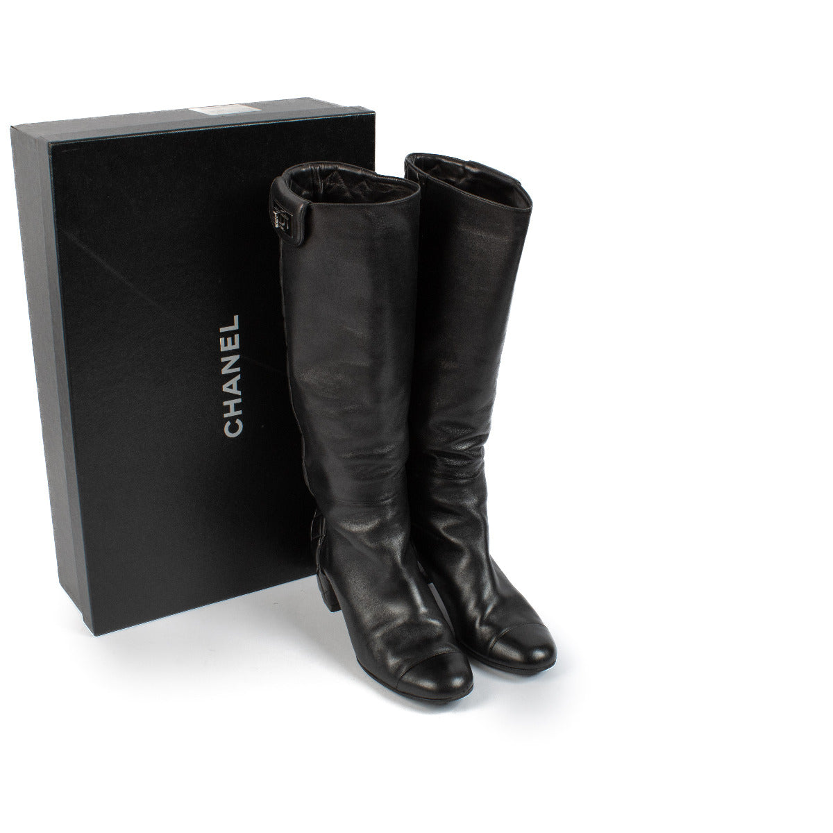 Chanel Black 2.55 Boots - size 39