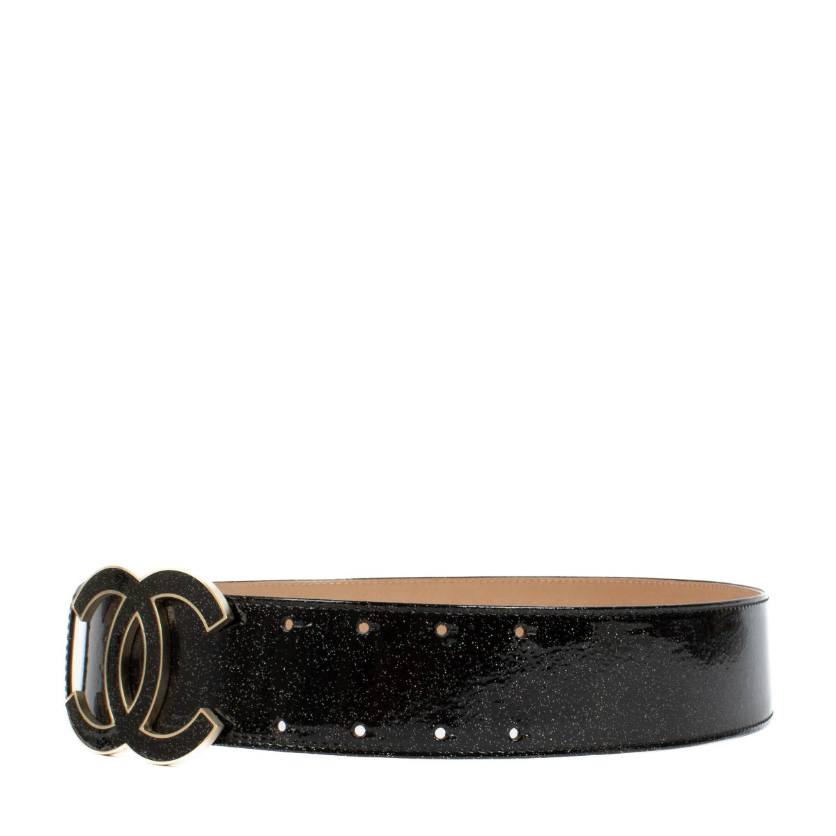 buy 100% authentic pre loved Chanel 08P Patent Leather Glitter Belt - Size 80 on Labellov.com