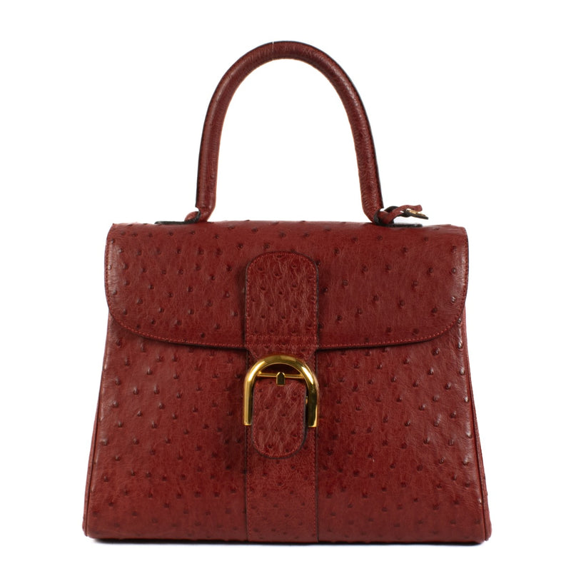 Shop safe online at Labellov in Antwerp, Brussels and Knokke this 100% authentic second hand Delvaux Red Ostrich MM Brillant. Koop veilig tweedehands authentieke Delvaux Red Ostrich MM Brillant bij Labellov.
