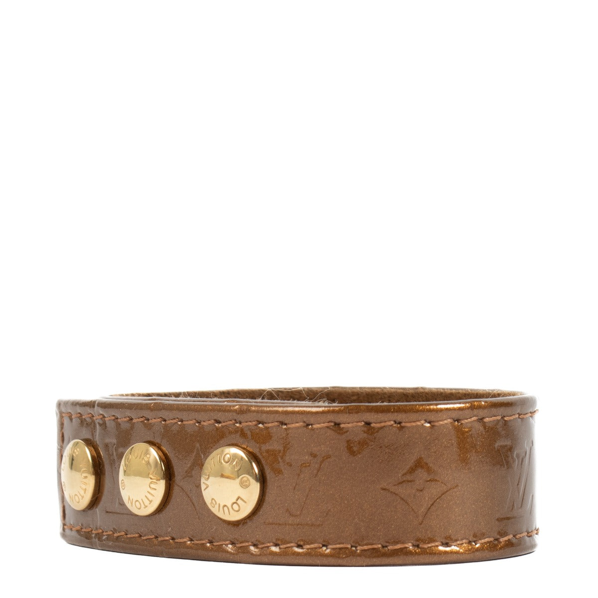 Shop 100% authentic second hand Louis Vuitton Bronze Monogram Vernis Bracelet on labellov.com