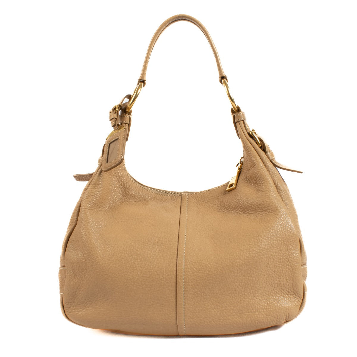 Prada Beige Vitello Daino Hobo tas