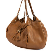 Shop safe online at Labellov in Antwerp, Brussels and Knokke this 100% authentic second hand Gucci Brown Marrakech Hobo Bag