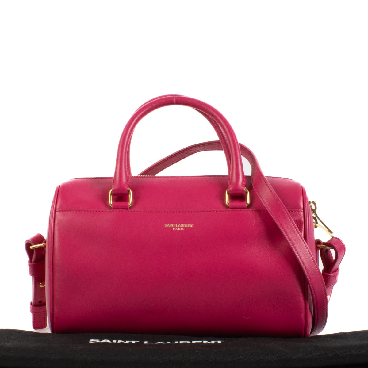 Shop safe online at Labellov in Antwerp, Brussels and Knokke this 100% authentic second hand Saint Laurent Pink Baby Boston Bag