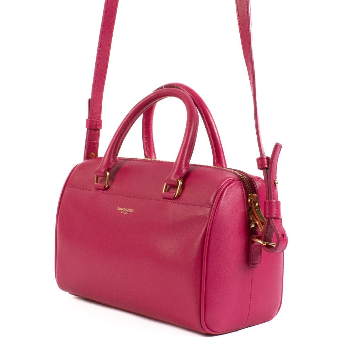 Shop safe online at Labellov in Antwerp, Brussels and Knokke this 100% authentic second hand Saint Laurent Pink Baby Boston Bag