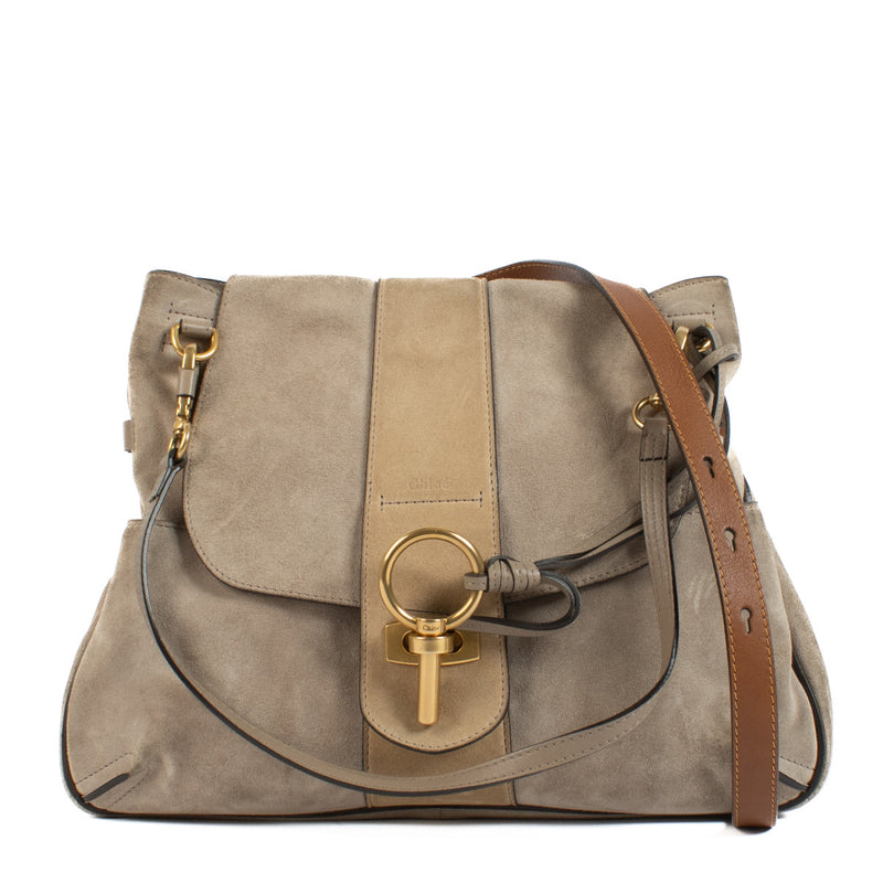 Chloé Beige Suede Lexa Bag
