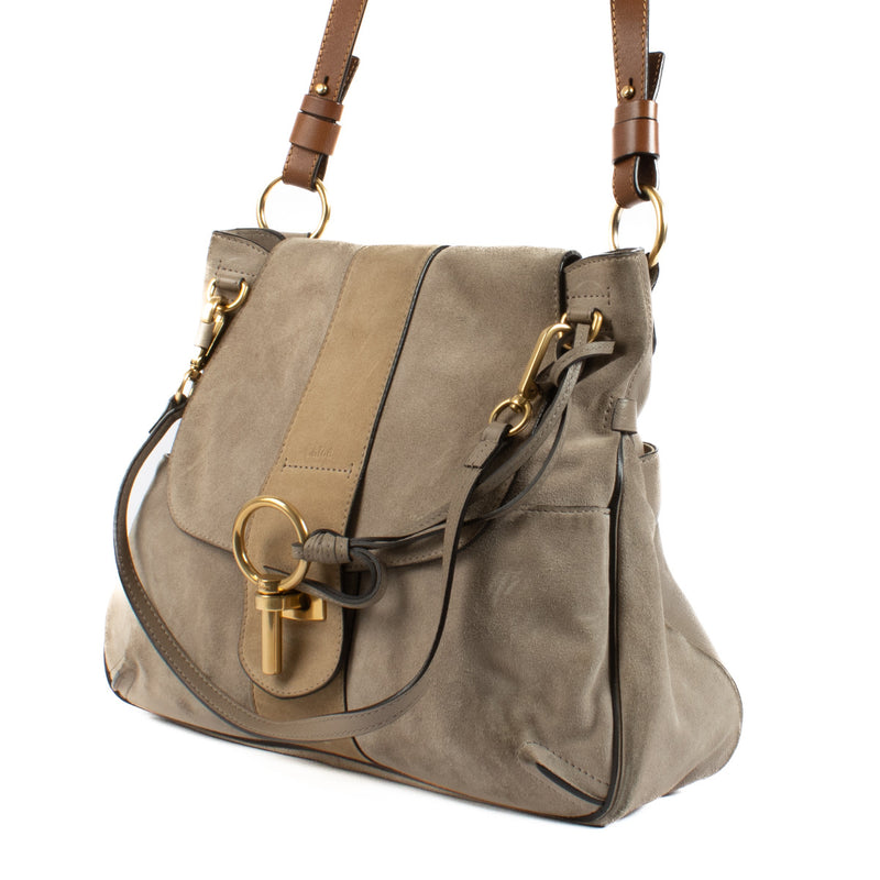 Chloé Beige Suede Lexa Bag