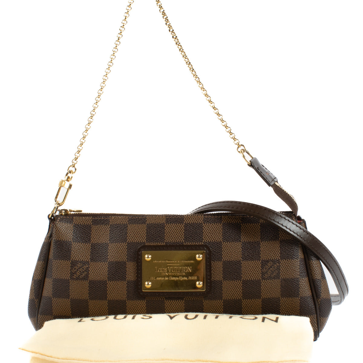 Louis Vuitton Damier Ebene Eva Pochette Bag
