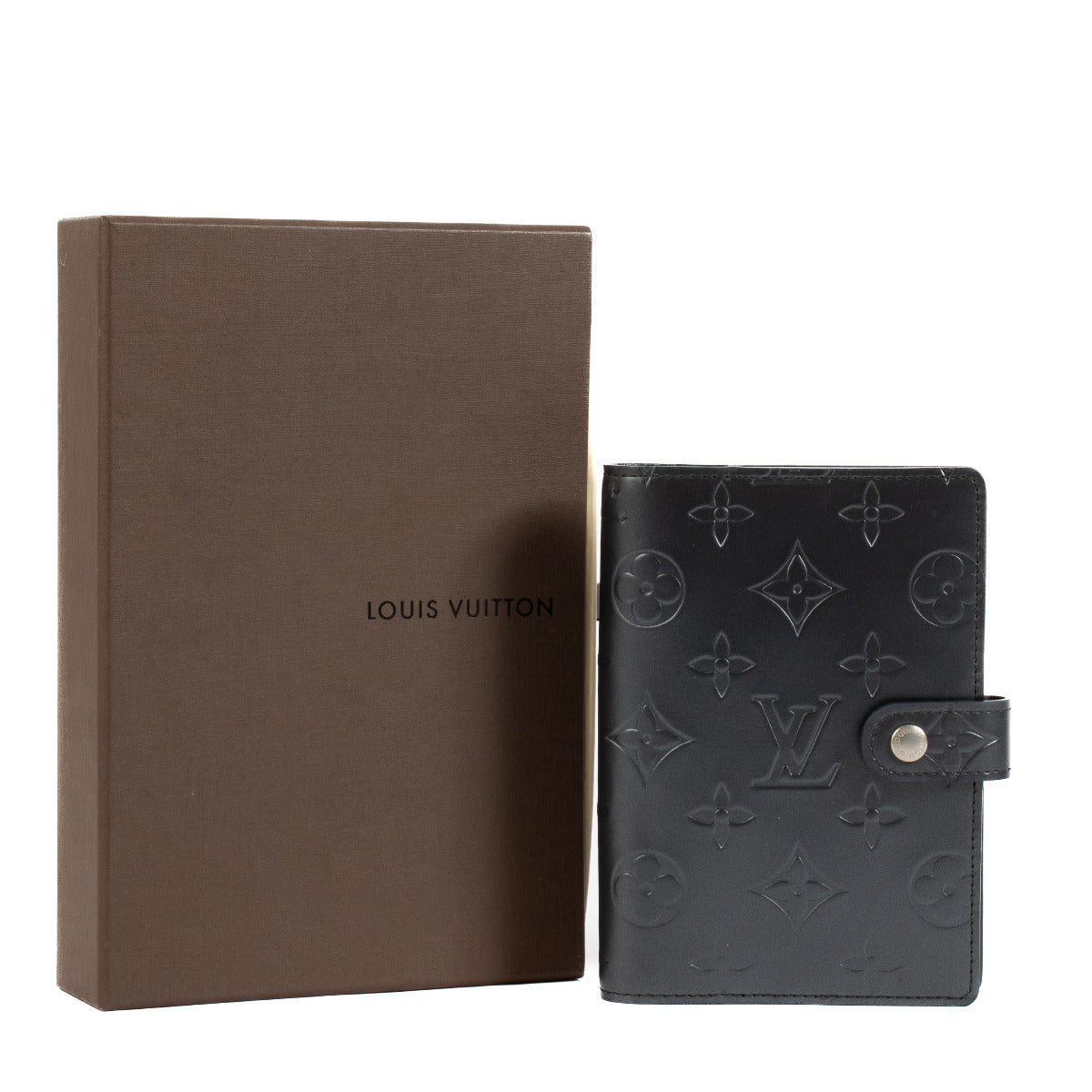 Louis Vuitton Gunmetal Grey Agenda Cover PM