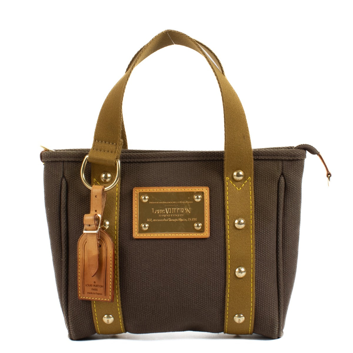 Shop safe online at Labellov in Antwerp, Brussels and Knokke this 100% authentic second hand Louis Vuitton Brown Canvas Antigua Cabas PM Tote Bag